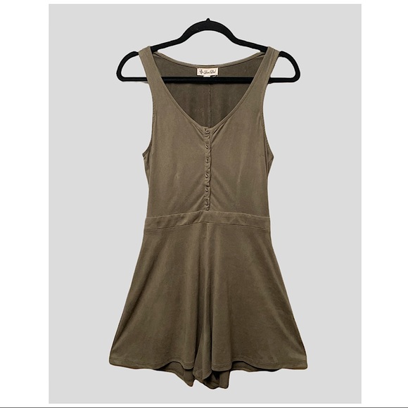 OTHERS FOLLOW | BOHO BUTTON FRONT SOFT COTTON ROMPER - Picture 1 of 6